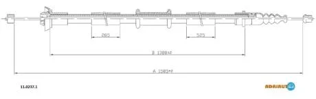 Тросовий привод, стоянкове гальмо ADRIAUTO 11.0237.1