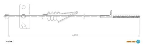 Тросовий привод, стоянкове гальмо ADRIAUTO 11.0238.1