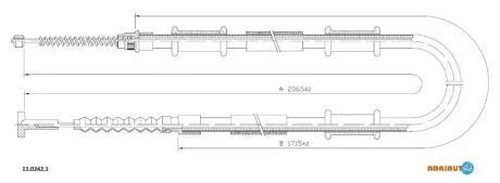 Тросовий привод, стоянкове гальмо ADRIAUTO 1102421
