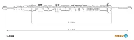 Трос стояночного гальма ADRIAUTO 11.0244.1