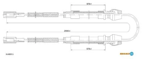 FIAT трос ручного гальма IVECO Daily 96- ADRIAUTO 11.0257.1