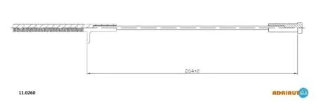 FIAT трос ручного гальма передн. Croma 86- ADRIAUTO 11.0260