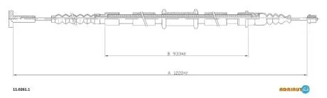 Тросовий привод, стоянкове гальмо ADRIAUTO 1102611