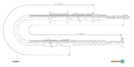 FIAT трос ручного гальма Palio 96-, Albea ADRIAUTO 11.0265.1