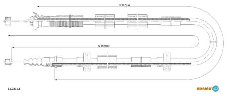 Трос зупиночних гальм ADRIAUTO 11.0271.1