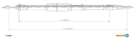 Трос зупиночних гальм ADRIAUTO 11.0289