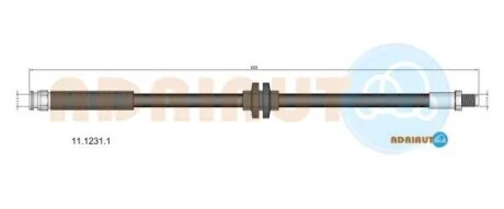 FIAT шланг гальм. передн. Opel Corsa D,Fiorino, Linea ADRIAUTO 11.1231.1