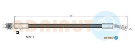 HONDA шланг гальмівний задн. Accord 93- ADRIAUTO 121213