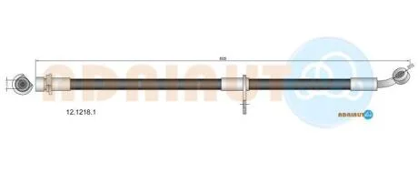 HONDA шланг гальмівний перед. прав. FR-V 1.7-2.0 04- ADRIAUTO 12.1218.1