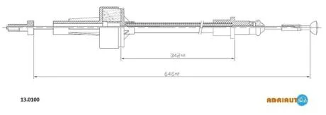FORD трос зчеплення Fiesta всі 76- ADRIAUTO 13.0100