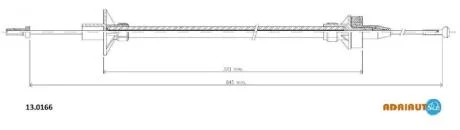 FORD трос зчеплення Fiesta 16V всі 93- (646/360) ADRIAUTO 13.0166
