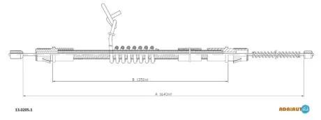 Трос гальмівний FORD Transit FWD CabLH4/00- ADRIAUTO 13.0205.1
