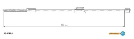 Трос ручного гальма ADRIAUTO 13.0218.1