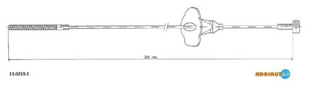 FORD трос ручного гальма передн. Focus 99- ADRIAUTO 1302191