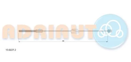Тросовий привод, стоянкове гальмо ADRIAUTO 13.0227.2