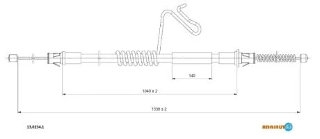 Тросовий привод, стоянкове гальмо ADRIAUTO 13.0234.1