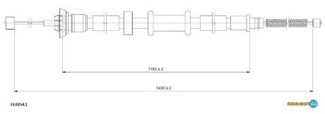 Тросовий привод, стоянкове гальмо ADRIAUTO 1302541