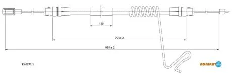 Трос стояночного гальма ADRIAUTO 13.0271.1