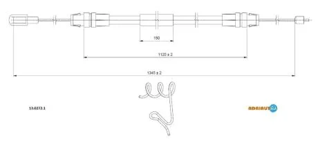 Трос стояночного гальма ADRIAUTO 13.0272.1