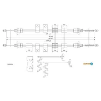 Трос ручного гальма ADRIAUTO 13.0289.1