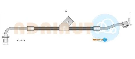 FORD шланг гальмівний передній лівий Transit 86- ADRIAUTO 131233