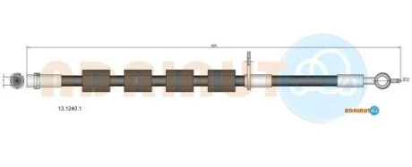 FORD гальмівний шланг передн. лів Fiesta VI ADRIAUTO 13.1240.1