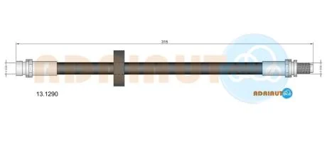 FORD гальм.шланг задн.Mondeo -00 (барабан) ADRIAUTO 131290