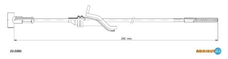 MAZDA Трос ручн.тормоза задн.Mazda 3 1.6/2.0 04 ADRIAUTO 22.0281