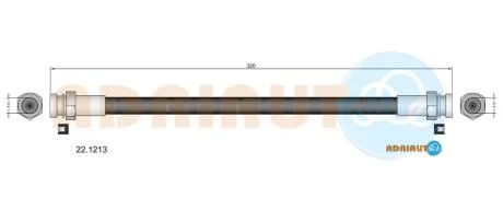 MAZDA шланг гальмівний задн. 323 -87 ADRIAUTO 221213