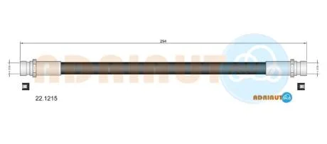 MAZDA гальм.шланг задн. 626 -92 ADRIAUTO 221215