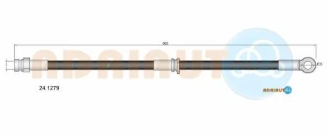 MITSUBISHI гальм.шланг задн. Pajero 00- ADRIAUTO 24.1279