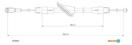 Трос зупиночних гальм ADRIAUTO 27.0218.1