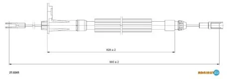 Трос зупиночних гальм ADRIAUTO 27.0265