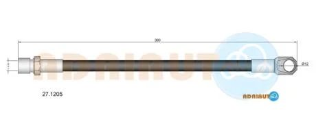 DB шланг гальмівний передн. MB 100 87- ADRIAUTO 271205