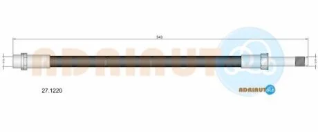 DB шланг гальмівний Sprinter 4x4 ADRIAUTO 27.1220