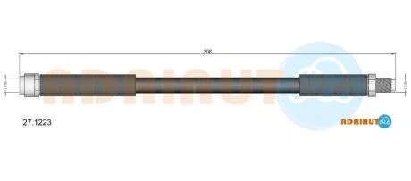 DB шланг гальмівний передн. A168 - 01 W210 4-matic ADRIAUTO 27.1223