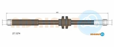 DB Гальмівний шланг передн. W211 03- ADRIAUTO 27.1274