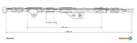 NISSAN трос ручного гальма Primera 99- 1642 задн. лів. ADRIAUTO 2802161