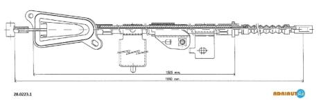 Трос стояночного гальма ADRIAUTO 2802231