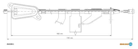 Трос гальмівний NISSAN X-Trail (T30) all LH03- ADRIAUTO 28.0240.1