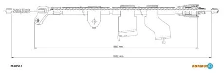 Трос стояночного гальма ADRIAUTO 2802501