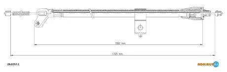 Тросовий привод, стоянкове гальмо ADRIAUTO 28.0257.1