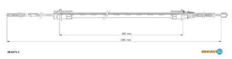 Тросовий привод, стоянкове гальмо ADRIAUTO 28.0271.1
