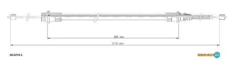 Трос ручного гальма ADRIAUTO 28.0274.1