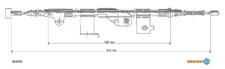 (Пн.-Пят. до 16:30) " NISSAN Трос ручного тормоза Primera -99 лев. (бара ADRIAUTO 28.0292