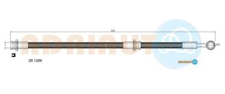 NISSAN шланг гальмівний задн. Almera 98- ADRIAUTO 281286