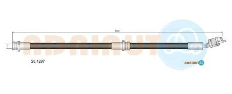 NISSAN шланг гальмівний передн. лів. Almera 00- ADRIAUTO 281287