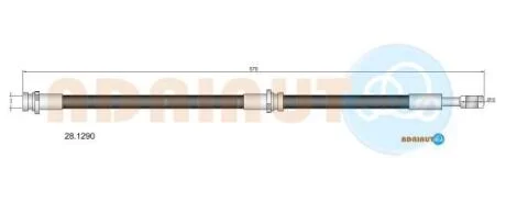 NISSAN шланг гальмівний задн.пр. Almera 00- (+ABS) ADRIAUTO 281290