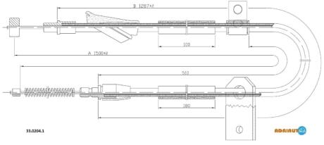 Тросовий привод, стоянкове гальмо ADRIAUTO 33.0204.1