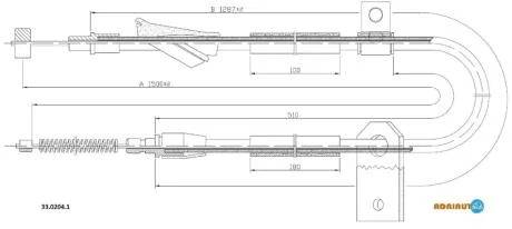 Тросовий привод, стоянкове гальмо ADRIAUTO 33.0204.1